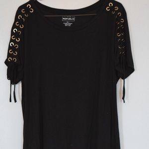 For The Repulic Black Shirt